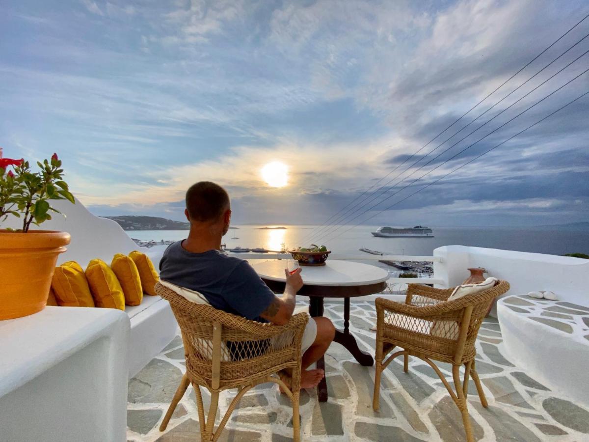 شقة Anemones Sea View Mykonos Town المظهر الخارجي الصورة