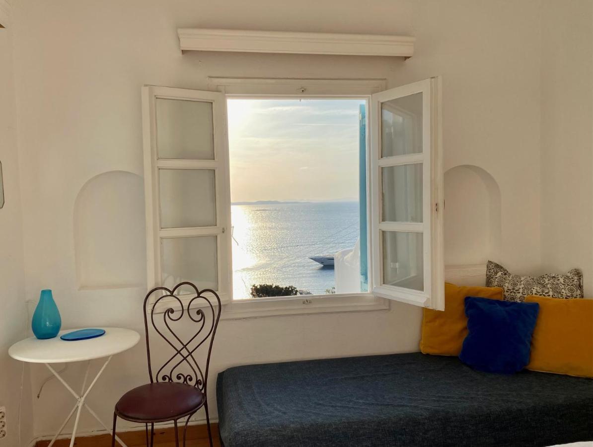 شقة Anemones Sea View Mykonos Town المظهر الخارجي الصورة