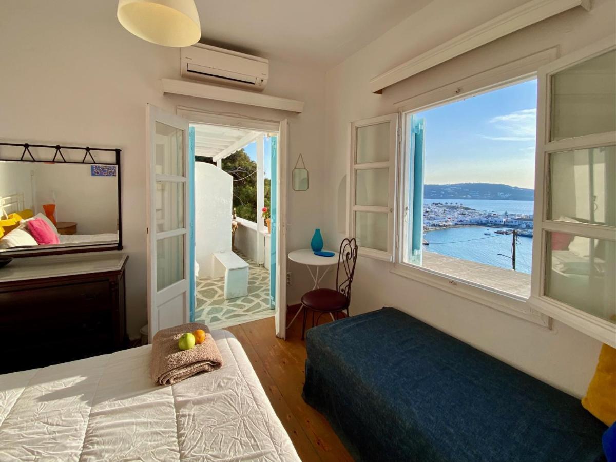 شقة Anemones Sea View Mykonos Town المظهر الخارجي الصورة