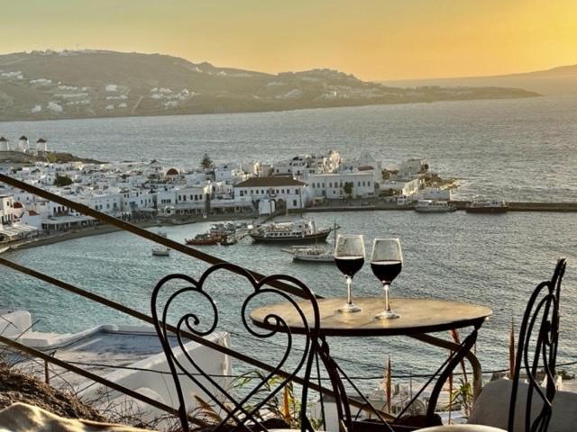شقة Anemones Sea View Mykonos Town المظهر الخارجي الصورة
