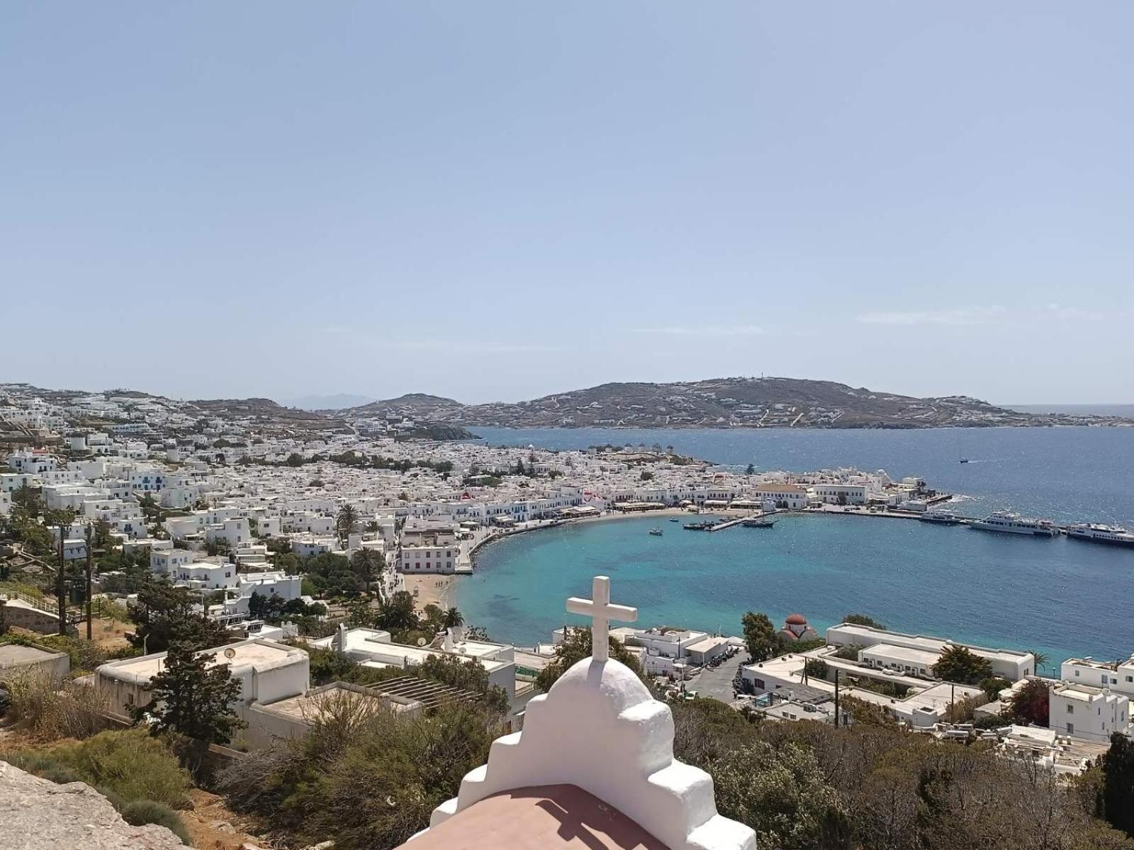 شقة Anemones Sea View Mykonos Town المظهر الخارجي الصورة